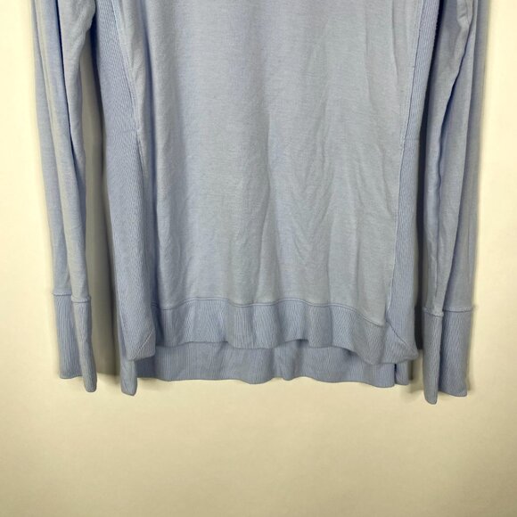 Athleta Studio Side Slit CYA Long Sleeve Sweatshirt Pure Blue XS #1186 - Picture 7 of 15